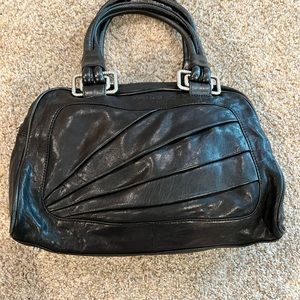 Black leather Charles David purse